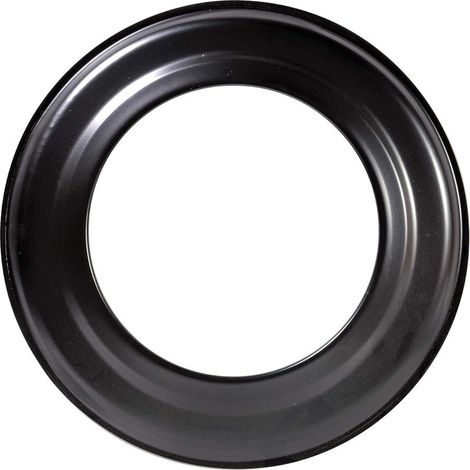 R150/R Rosace de poele pour Tuyau de poele de 2 mm de diametre, 150 mm de diametre, pour poele et feu, Senotherm, Noir, Rigide, Acier (1/2)