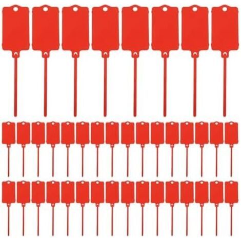 200 Pièces Étiquettes de Marquage pour Attaches Zippées en Pp Résistantes à L'usure, Organisation Rapide D'objets Rouges Usage Intérieur Rouge - (1/5)