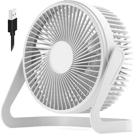 Kleiner USB-Tischventilator, Mini-Leise-Tischventilator, Blau (1/5)