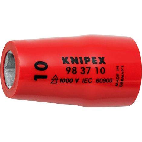 KNIPEX 98 37 10 Steckschlüsseleinsatz für Sechskantschrauben mit Innenvierkant 3/8" 42 mm