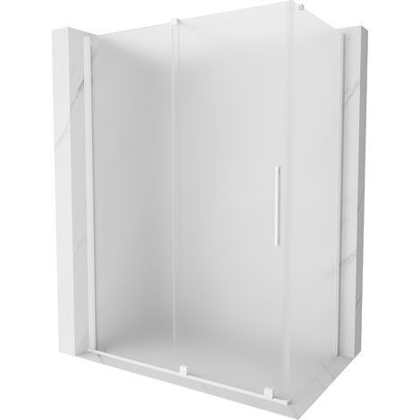 Mexen Velar cabine de douche coulissante 160 x 80 cm, givré, blanc - 871-160-080-31-20 (1/5)