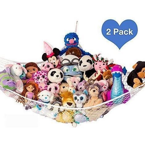 2Pcs Hamac-Jouet de Rangement pour Peluches dans Un Coin de Chambre ,150100100cm et 180120120Ccm-Ywey (1/5)