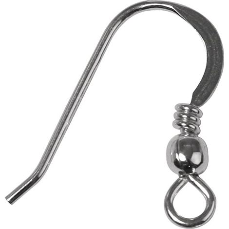 RAYHER - 2 PEZZI - GANCIO PER ORECCHINOSILVER 20MM - COLORE ARGENTO