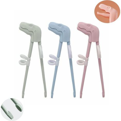 paires de baguettes d'apprentissage pour enfants, embouts antidérapants et support de doigt ajustable (1/5)