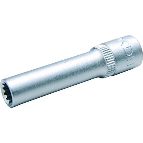 BGS Steckschlüssel-Einsatz Gear Lock tief Antrieb Innenvierkant 6,3 mm (1/4&quot) SW 4 mm - 10154