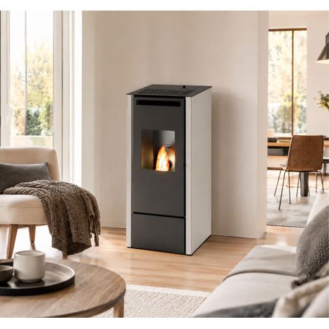 Poêle à granulés - PUNTO FUOCO Cinzia 9.9 kW Blanc (1/5)