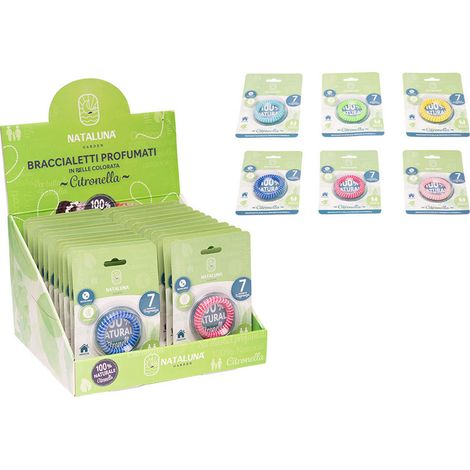 Bracciale Antizanzare alla Citronella a Spirale in Pelle Colorata