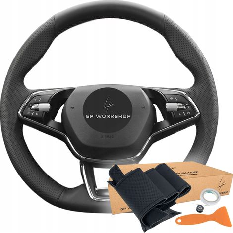 Rivestimento del volante con motivo decorativo per Skoda Octavia Pro Karoq 2021-2023 (1/5)