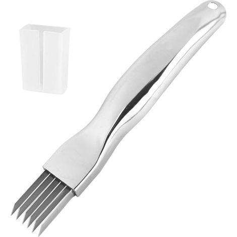 Piece Shred Silk The Knife, Onion Shredding Knife, Stainless Steel Green Onion Chopping Knife, Multifunctional Vegetable Cutter, Vegetable Slicer for Vegetables and Onions (1/5)