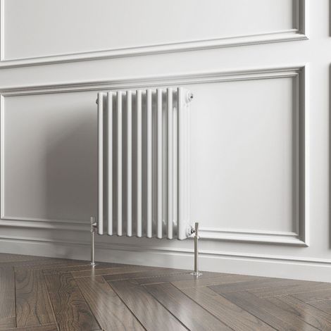 Biubiubath Traditional Cast Iron Style Radiator Horizontal 3 Column White 600x425mm (1/5)