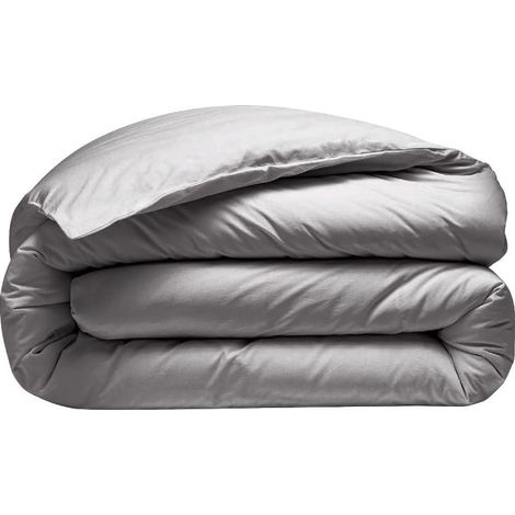 1 Housse De Couette 280x240 Cm, 2 Taies 65x65 Cm, Percale Coton, Tissage Serré, Finition Rabat, Lit King Size (1/4)
