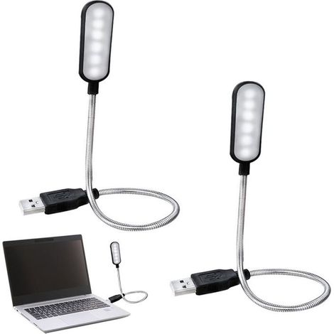 Lampe USB, Lampe Ordinateur Portable, Dimmable USB LED Light, 2 Pcs Lampe Ordinateur Portable, Lampe LED USB, Lampe USB Dimmable,