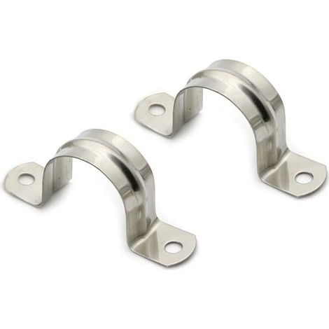 Collier Fixation Tube 25mm - 25mm Collier de Serrage, 25 PCS Acier Inoxydable U-Tube Pince Anneau De Connexion Tuyau Pince Carte Carte D'équitation Selle Carte Tuyau Attache (1/4)