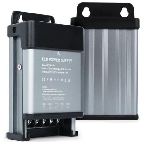 Bardusch-Transformateur 220V 12V LED Transfo 100W Imperméable Alimentation LED Transfo Tension Constante étanche IP44 Adaptateur Basse Tension Convertisseur (1/5)