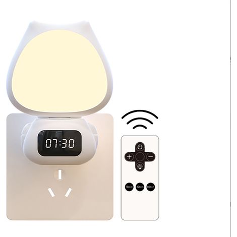 Ortviai Veilleuse LED avec Télécommande, Chargeable ou sur Prise, Tête Pivotante 360°, Réglage Progressif de la Luminosité (1/5)