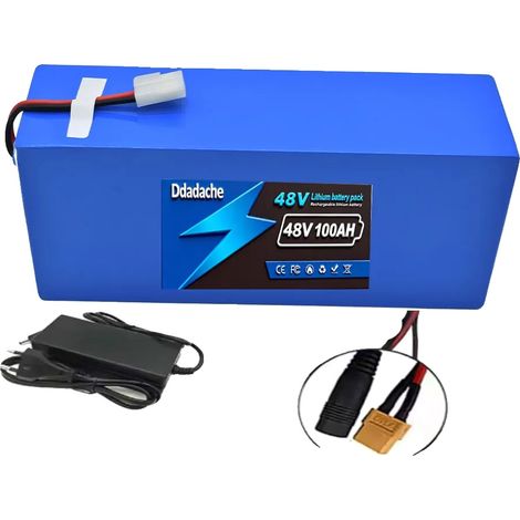 Batería recargable, capacidad de 100 Ah, carga rápida, cargador XT60-DC X1 (1/2)