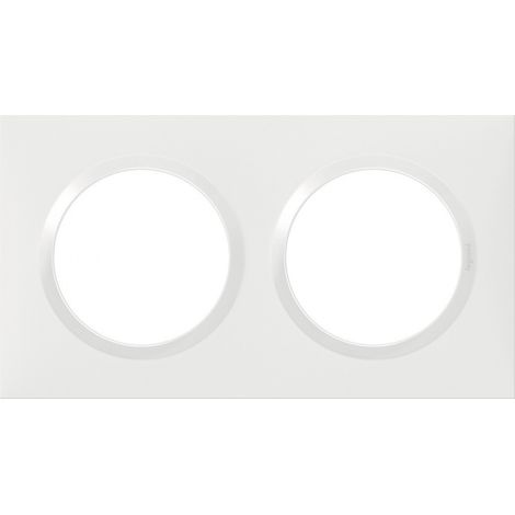 Placa decorativa Dooxie 2 postes blanca - Legrand