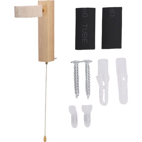 Eosnow Applique murale LED en bois de chêne et pierre de travertin, luminaire rotatif moderne, décoration artistique pour entrée, couloir, chambre à coucher, salle de bain, couleur
