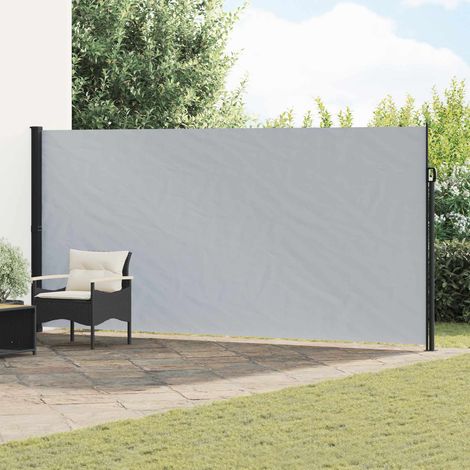 vidaXL Tenda laterale retrattile Grigio 600 x 180 cm Poliestere