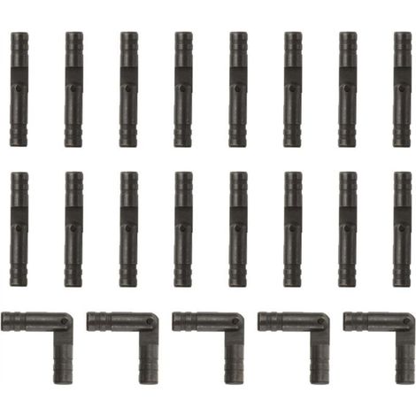 Packung mit 20 unsichtbaren Messingscharnieren, 4 x 25 mm, kleine verdeckte Scharniere für Schmuckkästchen, schwarz