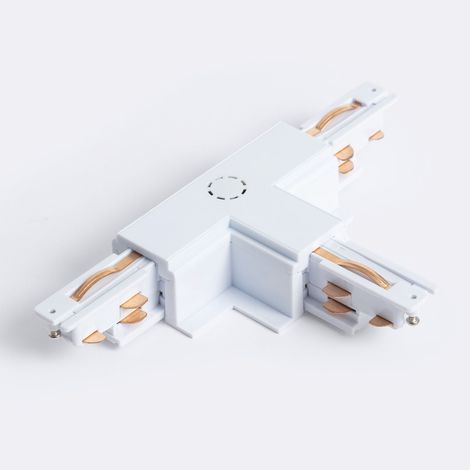 Verbinder 'Left Side' Typ T für 3-Phasenstromschiene DALI Track Einbau Aluminium Weiß
