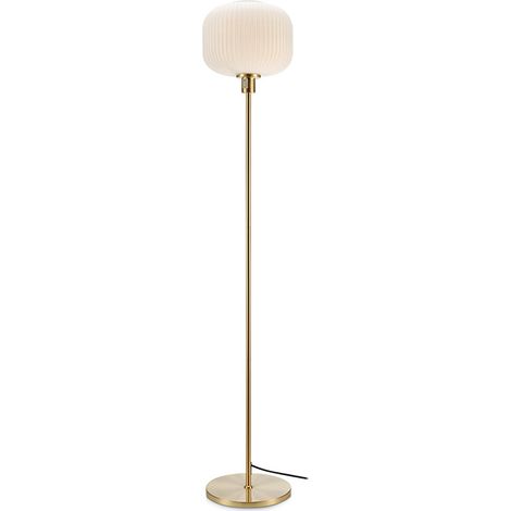 Markslojd SOBER Lampadaire Globe Laiton Brossé, Blanc (1/3)