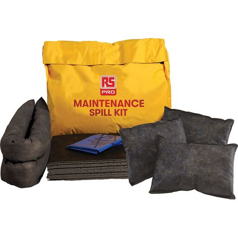 Kit de déversement contient 2 coussins, 3 x Haz, 55 x tampons, 6 x 1,2 m de chaussette pour Entretien ( Prix pour 1 )