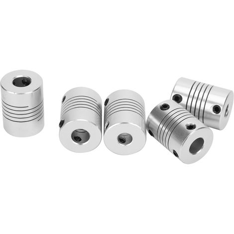 5 raccords flexibles en alliage d'aluminium 5 mm x 8 mm x 25 mm + clé (1/5)