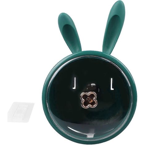 Porte-papier toilette mural transparent en plastique en forme de lapin, compatible avec les salles de bain et les cuisines, design écologique et intelligent. (1/5)