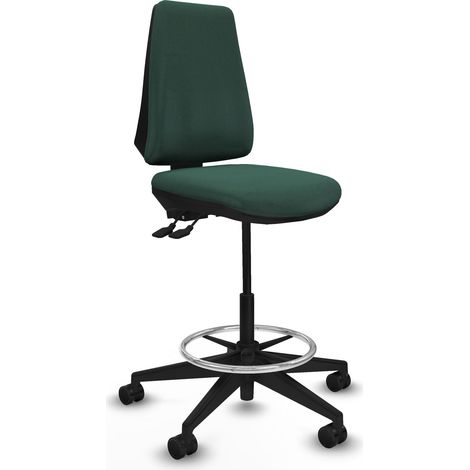 Taburete Elche AS bali verde botella base piramidal ruedas 65mm nailon