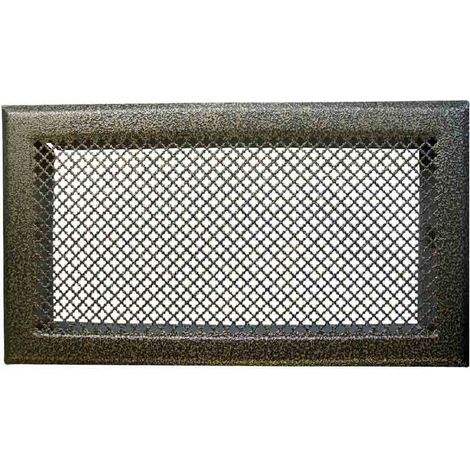 Griglia per camino con preframe 345 x 195 mm colore ottone DMO