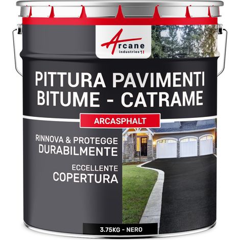 Vernice per asfalto - ARCASPHALT - 3,75 kg (fino a 7,5 m² in 2 strati) Nero - ARCANE INDUSTRIES