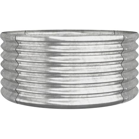 Maison Exclusive - Vaso Giardino Acciaio Zincato 80x80x36 cm Argento