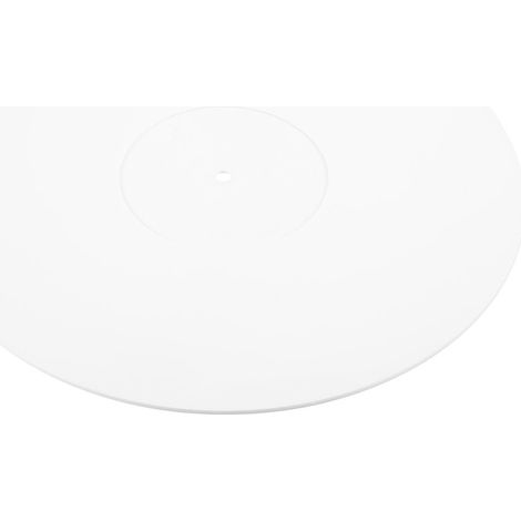 Turntable Acrylic Slipmat compatible Vinyl Lp Record Players - 2.5mm Thick Provides Tighter Bass - 12inch Platter Mat (white)-M (1/5)