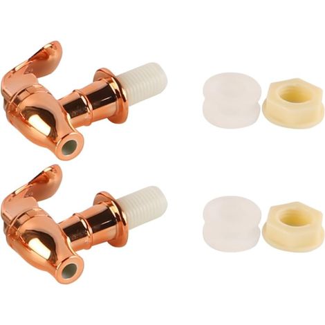 Lot de 2 robinets de Rechange pour Distributeur de Boissons, robinets à Poussoir, Robinet pour Bouteille en Verre (Or Rose) (1/5)