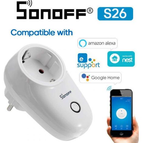 Sonoff S26 Presa intelligente Wi-Fi google home smart home DOMOTICA