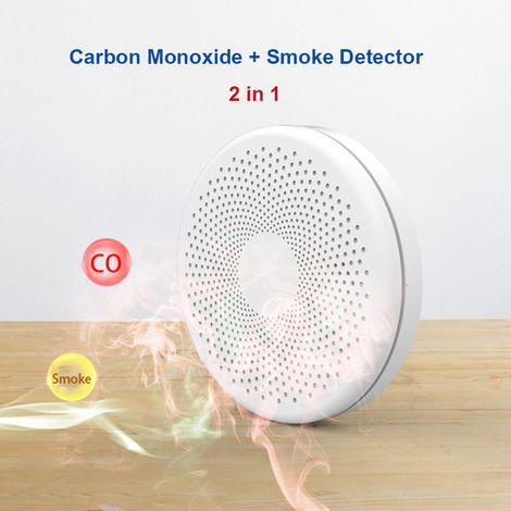 Détecteur de fumée WiFi Tuya, alarme incendie intelligente, capteur optique, compatible Alexa et Google Home, application mobile, notification en temps réel, sécurité domestique. (1/4)