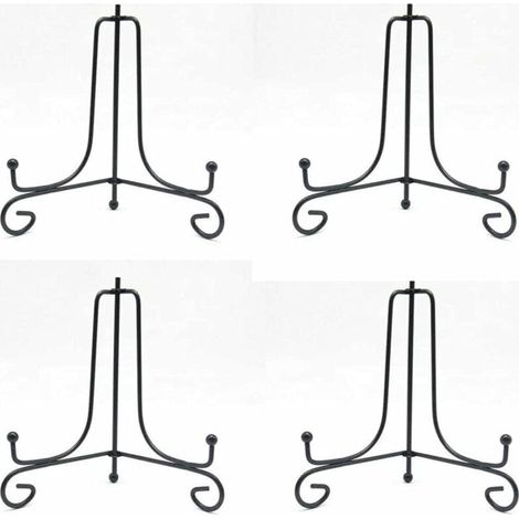 Set mit 4 faltbaren Eisen-Präsentationsständern, Metall-Präsentationsständer für Bilderrahmen und Produktständer - Crezuo