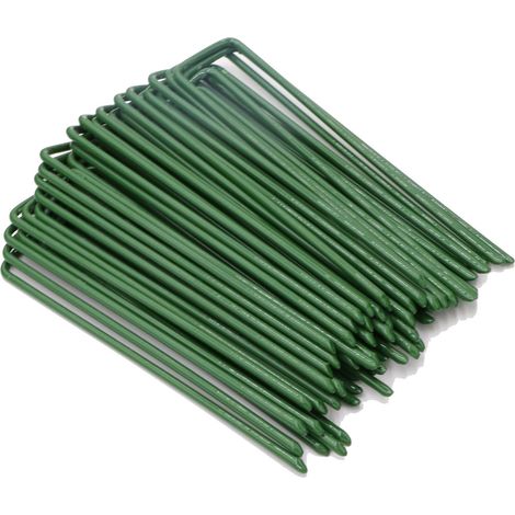 Set mit 40 Gartenankern zur Befestigung von Rasenflächen – Geformte Stahlanker – Zeltnägel zur Unkrautbekämpfung (1/5)