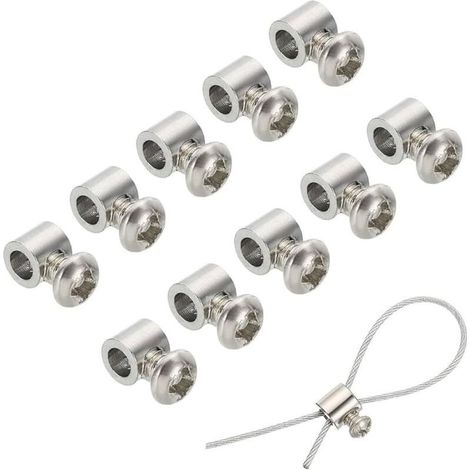 Serre-Câble - 6 x 6 x 6 mm - Pour Câbles de 1 à 1,5 mm - Fixation Plafond Chantier Maison - 10 Pièces (1/4)