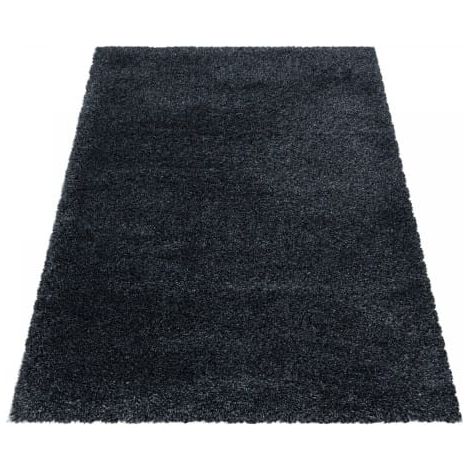 Ayyildiz Tapis à poils longs Shaggy - Ultra doux et moelleux - Chambre à coucher - noir - 120x170 cm (1/5)