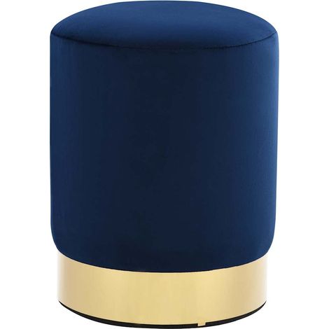 vidaXL Sgabello Blu e Oro in Velluto 28 x 36 cm