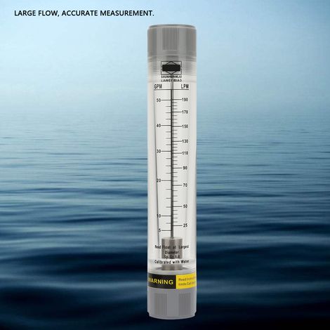Débitmètre à tube en plexiglas acrylique LZM-25G pour eau, femelle G1 po (5-50 GPM) (1/5)