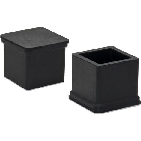 20 Pièces 20 x 20mm Capuchons de Pieds de Chaise en carrés, Capuchons protecteurs antidérapants, Protecteurs de Sol, Chaussettes de Chaise durables (1/4)