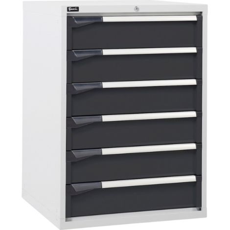 PROVOST - Armoire métallique Master semi-pro 6 tiroirs 36x36 cm - Gris