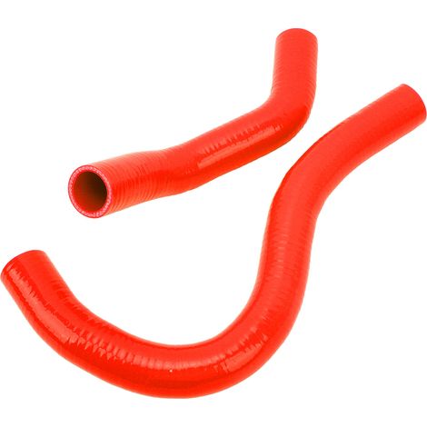 Kit de 2 durites de refroidissement en silicone pour radiateur, étanches et résistantes à la chaleur, pour Honda Civic EP3 Si SiR Type R K20A3 (2002-2005), rouge. (1/5)