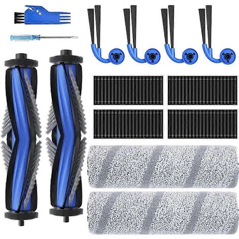 Ersatzteile für Ecovacs Deebot X11 Pro Omni / X11 Pro / X11 Staubsauger: Bürste, HEPA-Filter und Reinigungstuch.