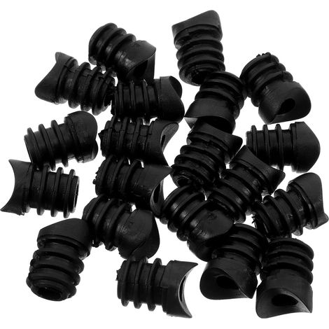 20 inserts de roulettes M6 en plastique noir pour meubles (1/5)