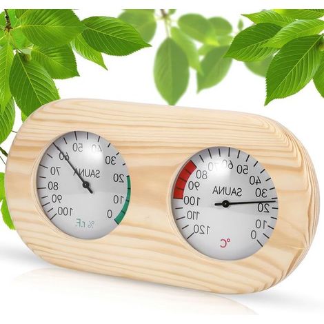 Termómetro e higrómetro 2 en 1 para sauna: temperatura y humedad perfectas en sauna, cabina de vapor y zona de bienestar. (1/5)