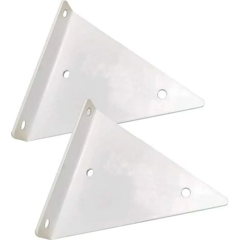 Schwebende dreieckige Metallregalhalterung, verdeckte Wandregalhalterung, DIY-Dekoration für Schlafzimmer, Wohnzimmer, Badezimmer, 2 Stück (8x10cm/3.1x3.9in, weiß) (1/3)